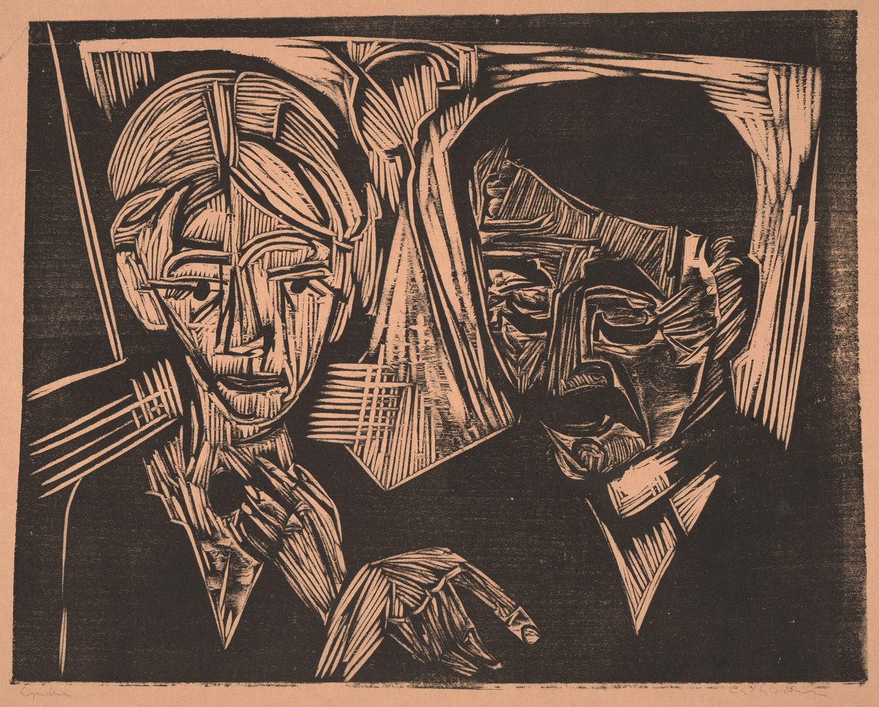 Müller-aviopari (Ehepaar Müller) tekijältä Ernst Ludwig Kirchner