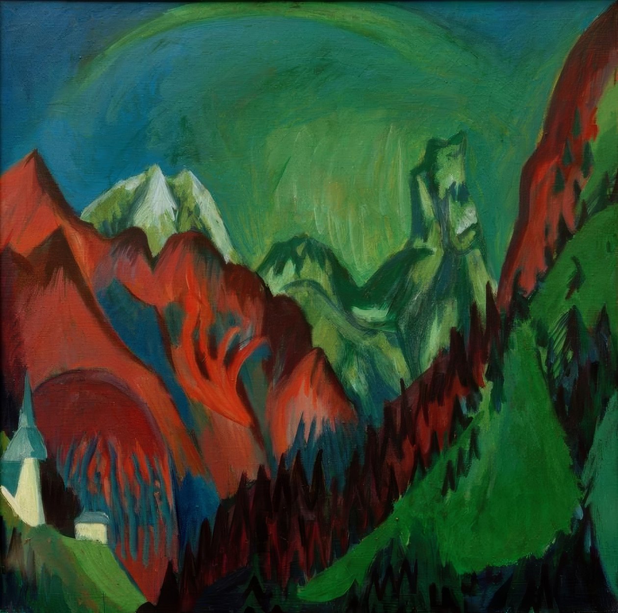 Tinzenhorn - Zügenschlucht bei Mon–stein tekijältä Ernst Ludwig Kirchner