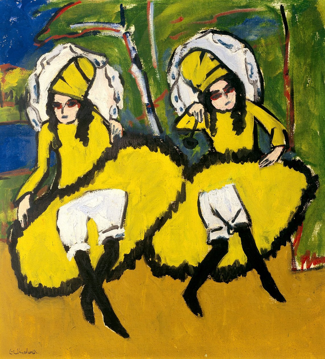 Kaksi tanssijaa, 1910-1911 tekijältä Ernst Ludwig Kirchner