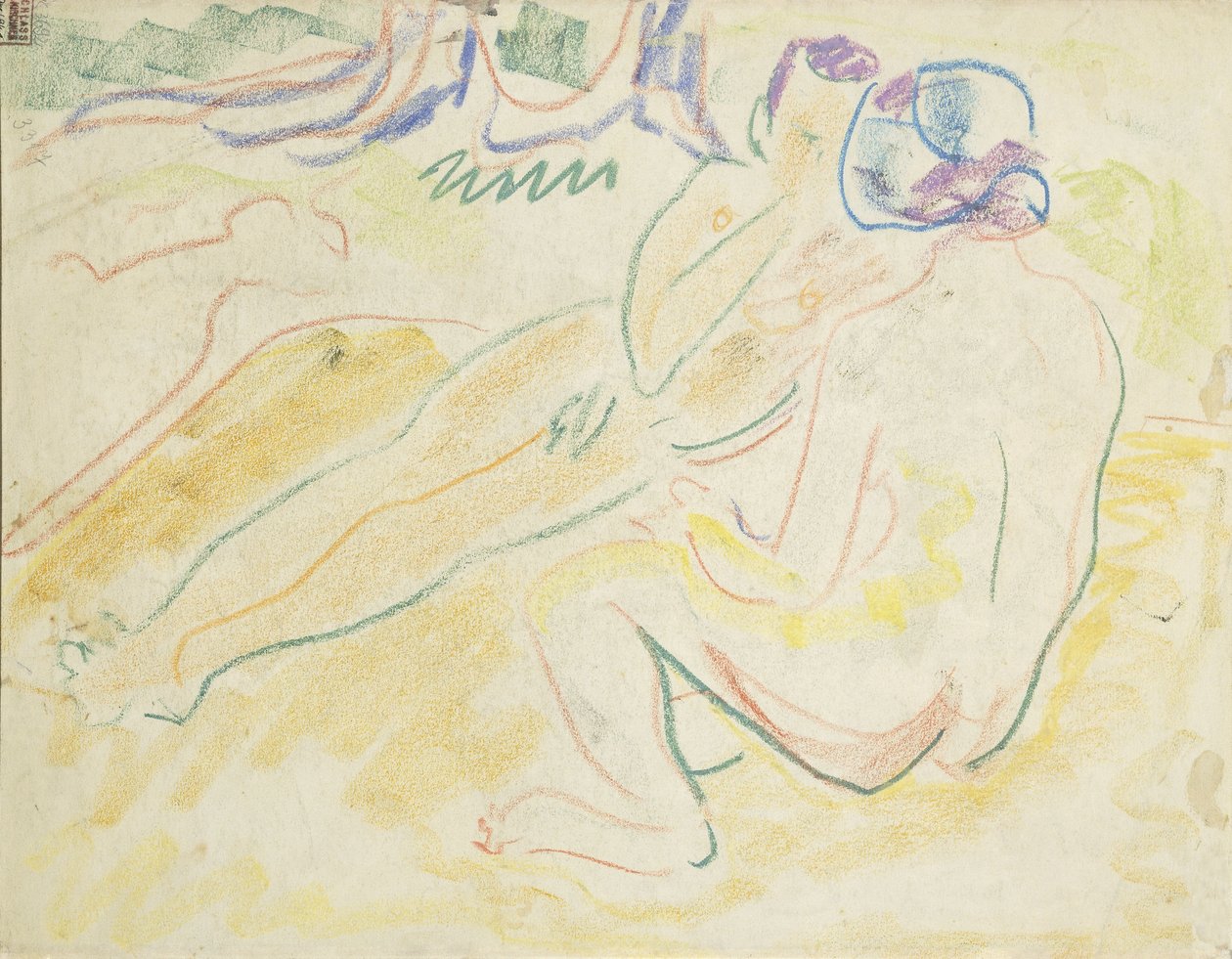 Kaksi makuuasentoa tekijältä Ernst Ludwig Kirchner