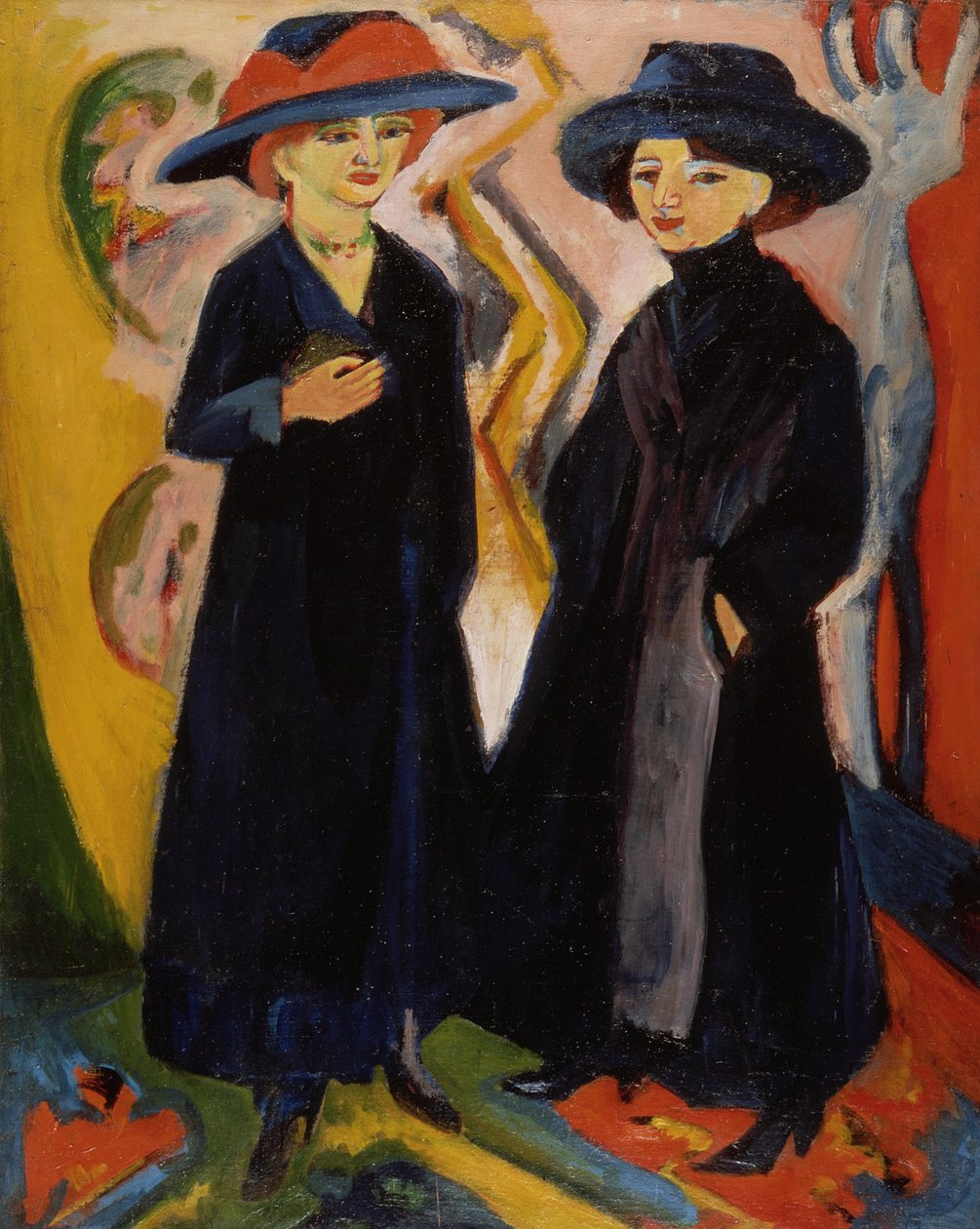 Kaksi naista, noin 1910-luku tekijältä Ernst Ludwig Kirchner