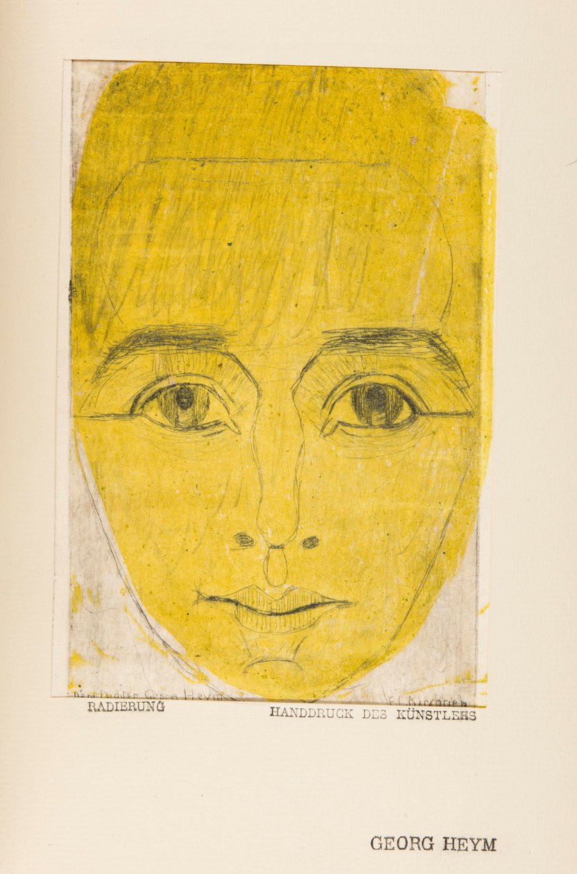 Umbra Vitae (elämän kulttuuri, muotokuva Georg Heym tekijältä Ernst Ludwig Kirchner