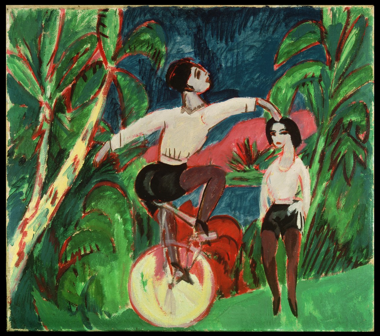 Yksipyöräinen ratsastaja tekijältä Ernst Ludwig Kirchner