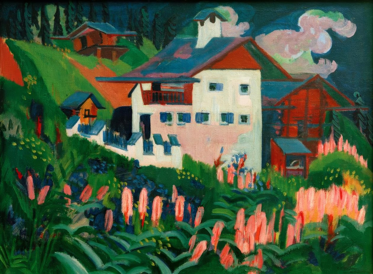 Unser Haus. Unser Haus in den Wiesen tekijältä Ernst Ludwig Kirchner