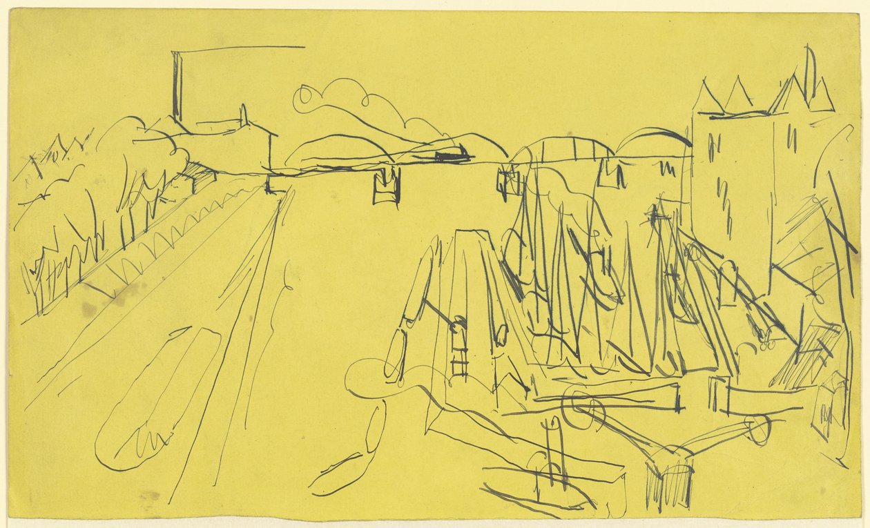 Westhafen Frankfurt am Main tekijältä Ernst Ludwig Kirchner