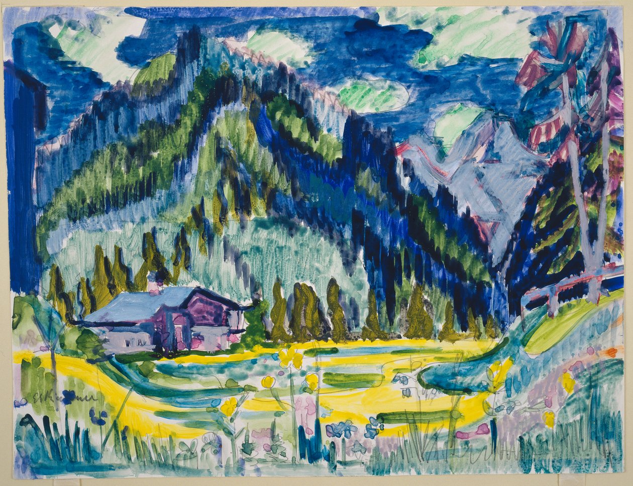 Villi maasto tekijältä Ernst Ludwig Kirchner
