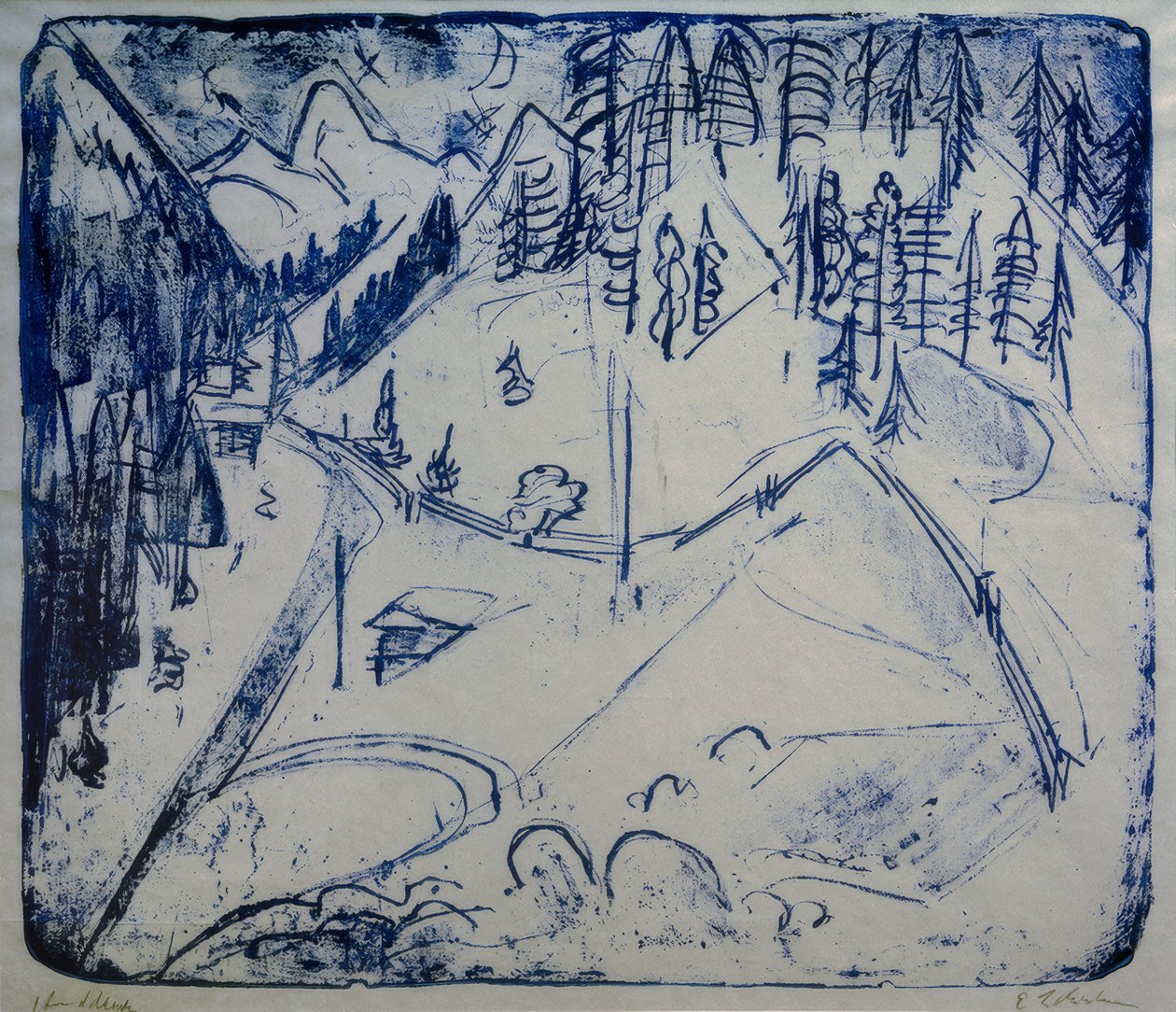 Talvimaisema tekijältä Ernst Ludwig Kirchner