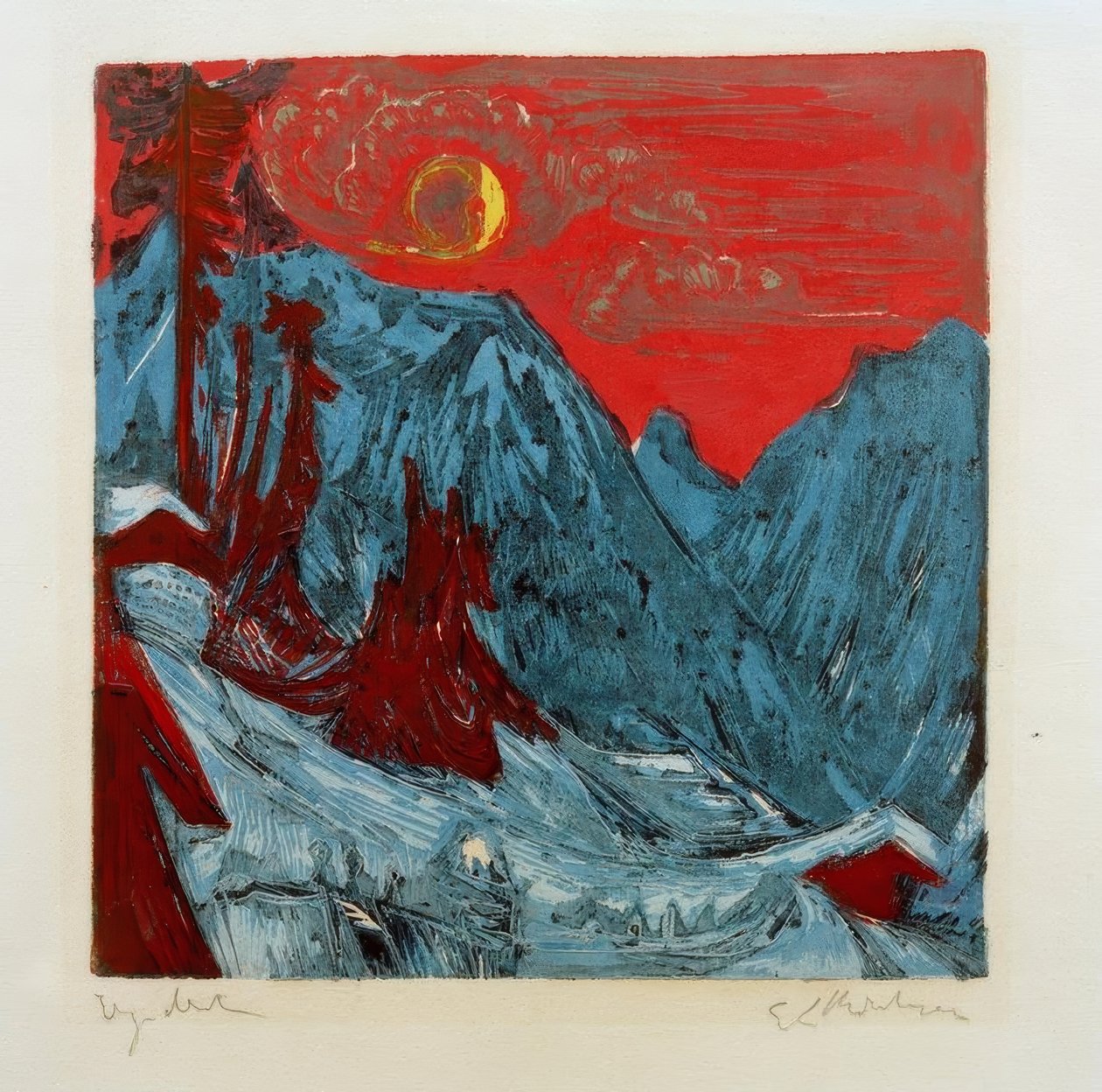 talvinen suuyö tekijältä Ernst Ludwig Kirchner