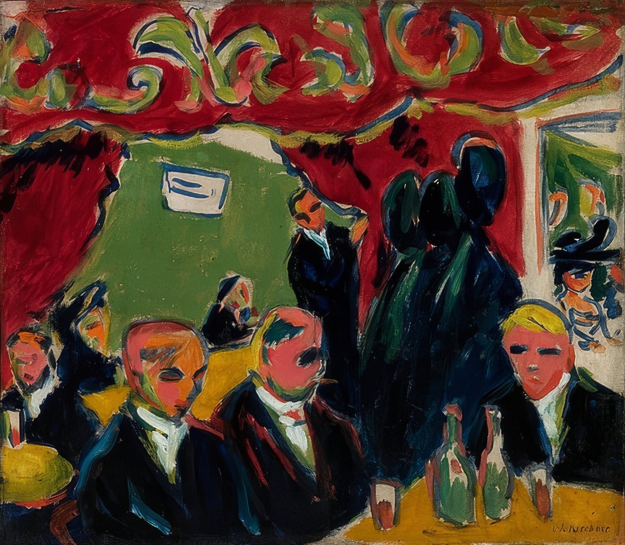 Julkinen talo. Noin 1909 tekijältä Ernst Ludwig Kirchner
