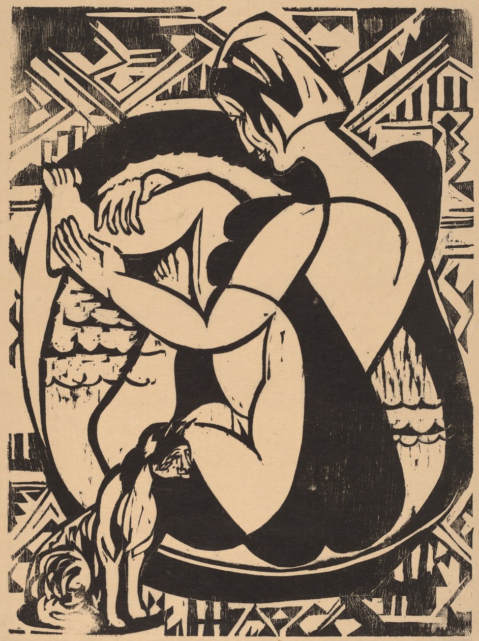 Nainen kylpyammeessa tekijältä Ernst Ludwig Kirchner