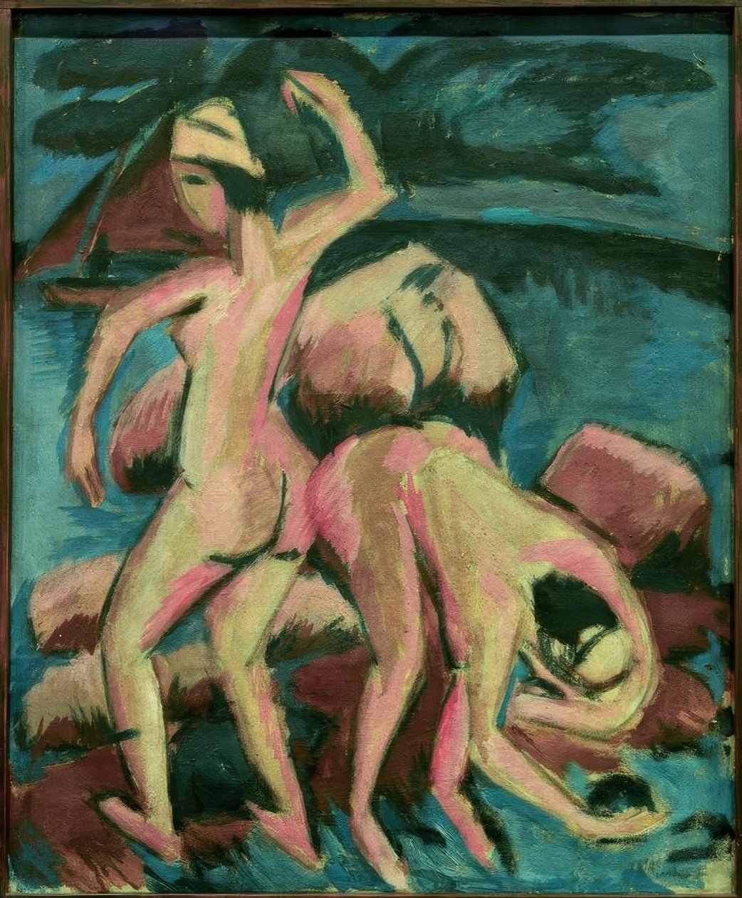 Zwei Badende, Fehmarn tekijältä Ernst Ludwig Kirchner
