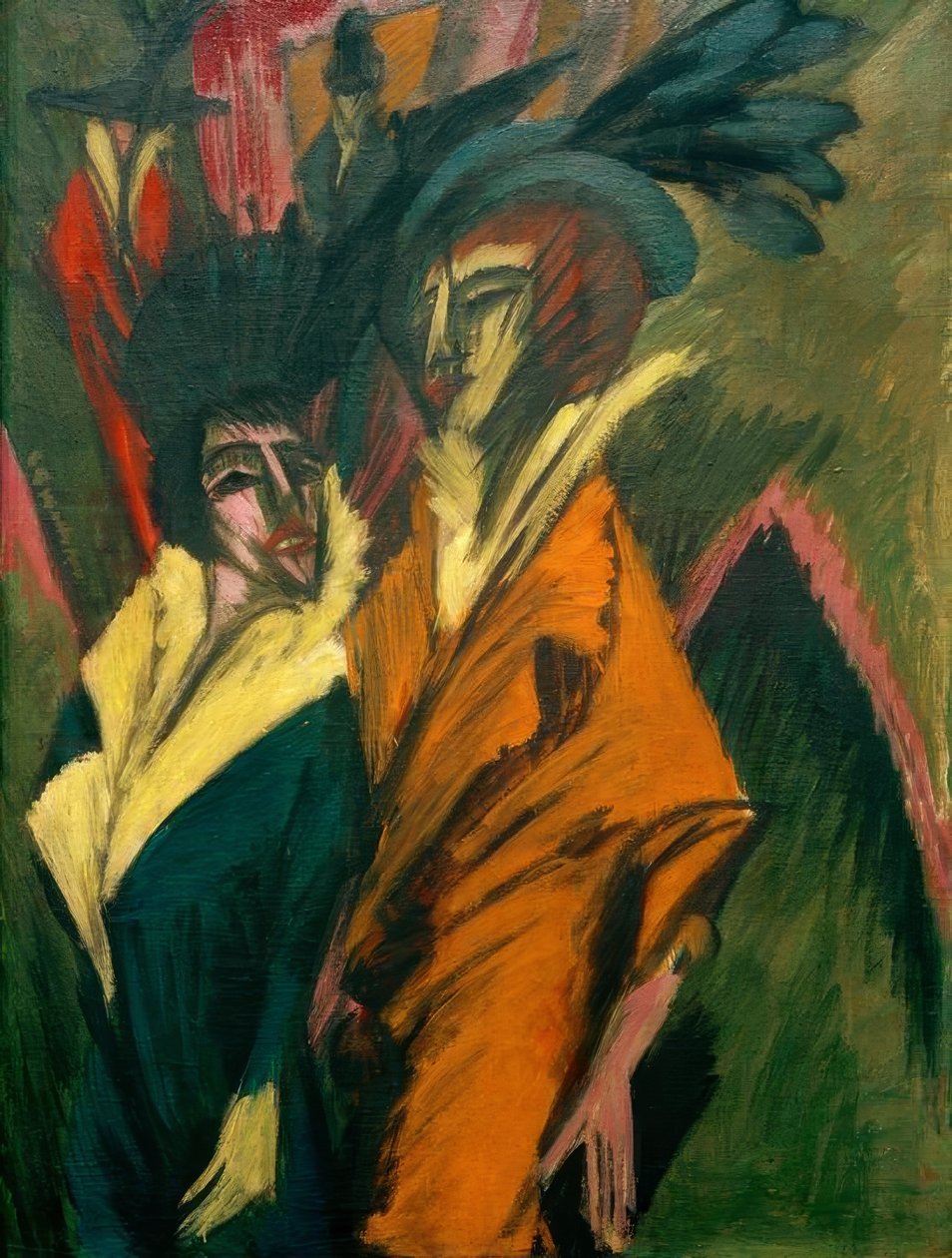 Zwei Frauen auf der Straße tekijältä Ernst Ludwig Kirchner