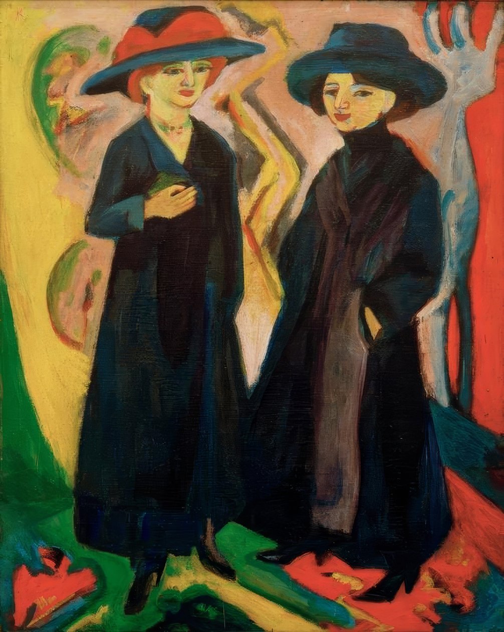 Zwei Mädchen (Midinetten) tekijältä Ernst Ludwig Kirchner