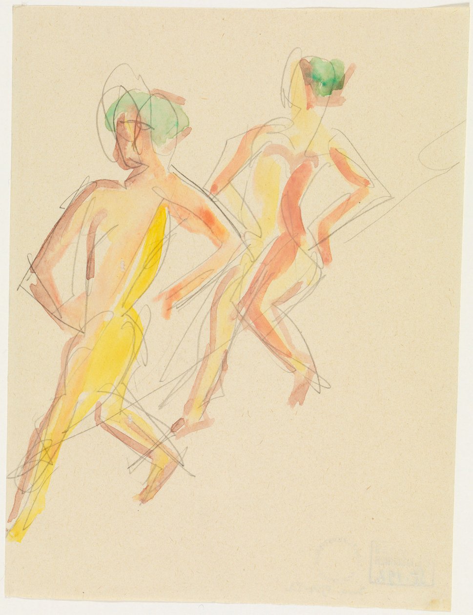 Kaksi tanssijaa tekijältä Ernst Ludwig Kirchner