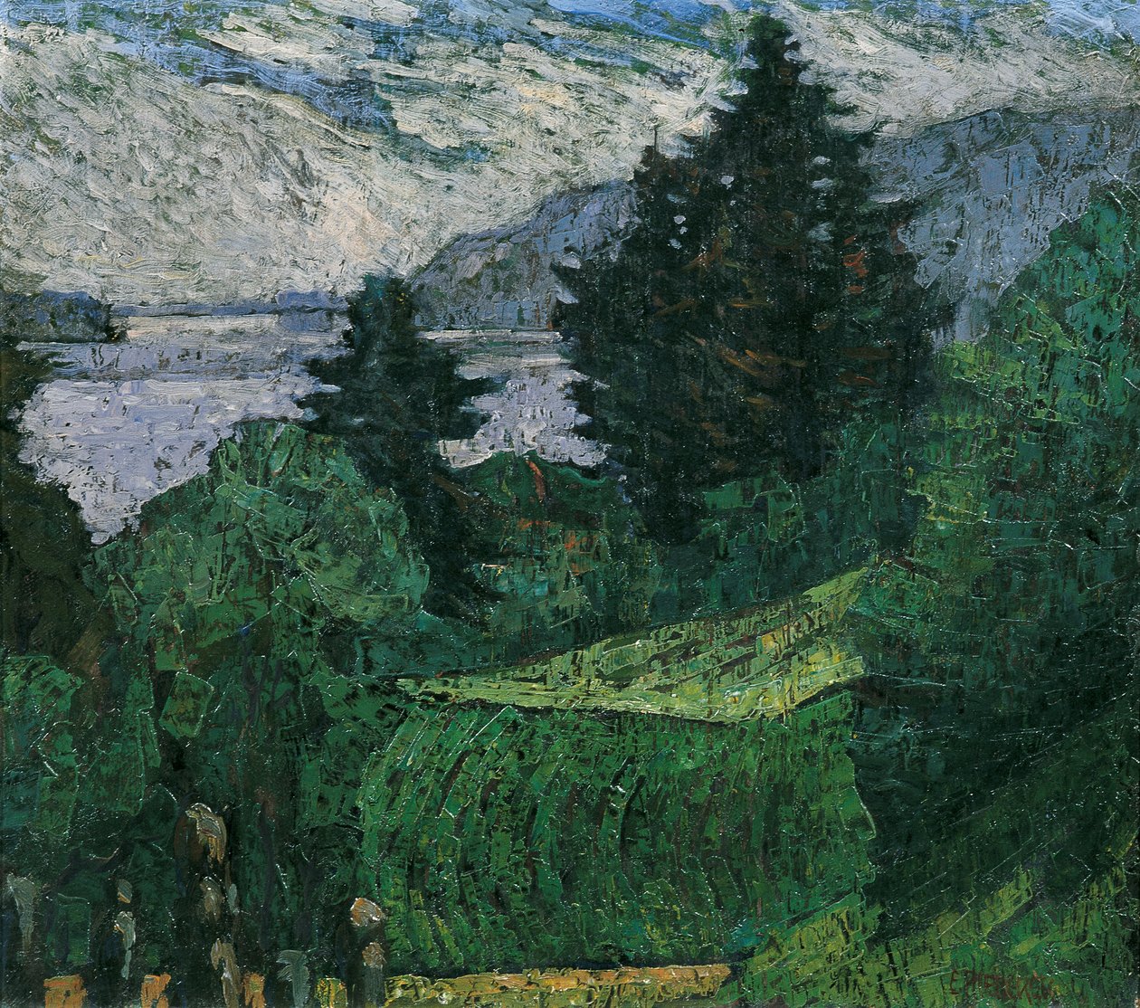 Näkymä järvelle tekijältä Ernst Riederer