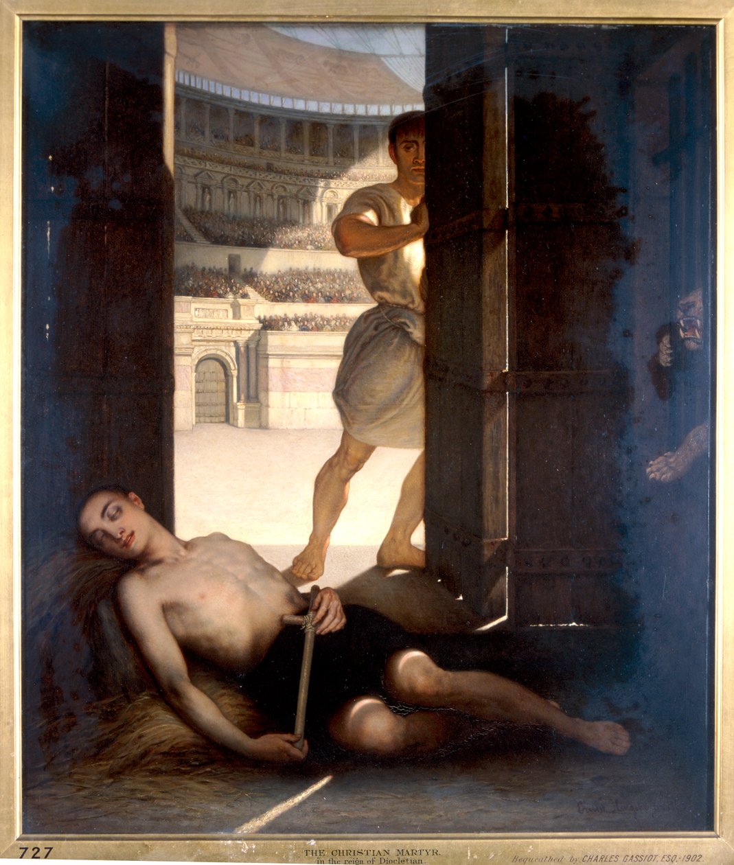 "Kristillinen marttyyri", 1863 tekijältä Ernst Slingeneyer