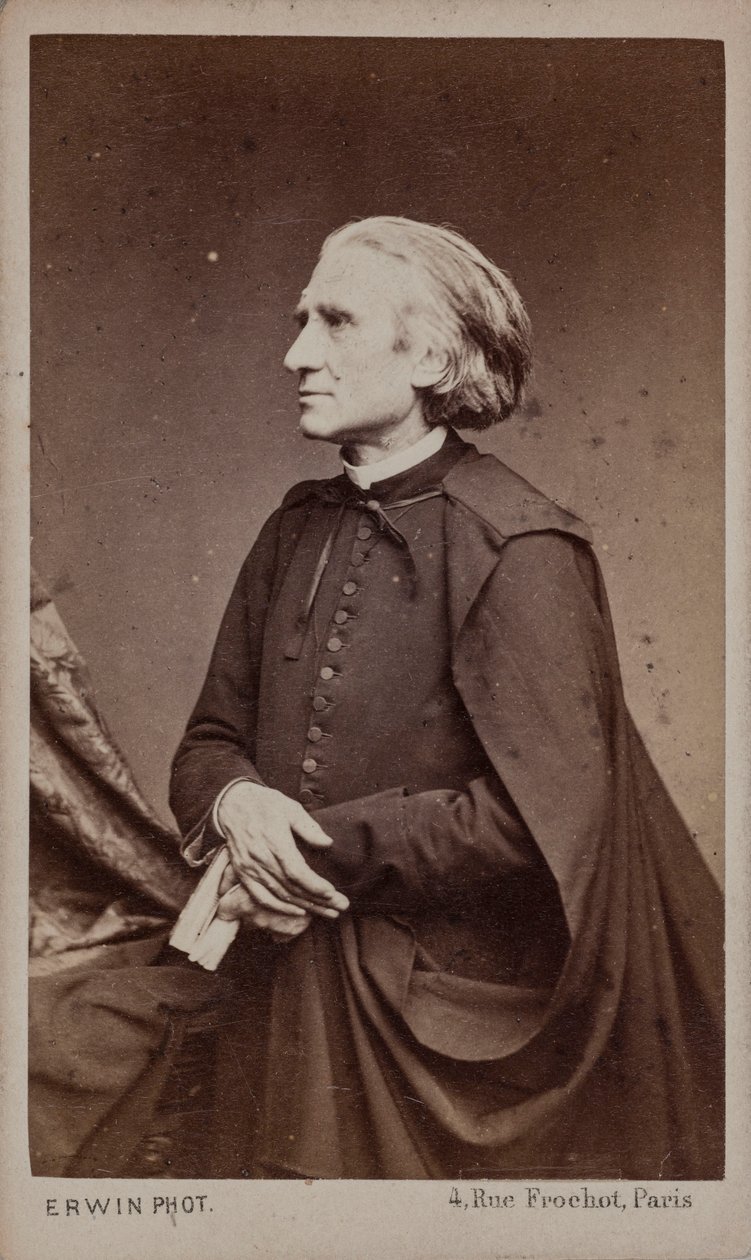 Säveltäjä Franz Lisztin muotokuva 1811-1886. tekijältä Erwin Hanfstaengl