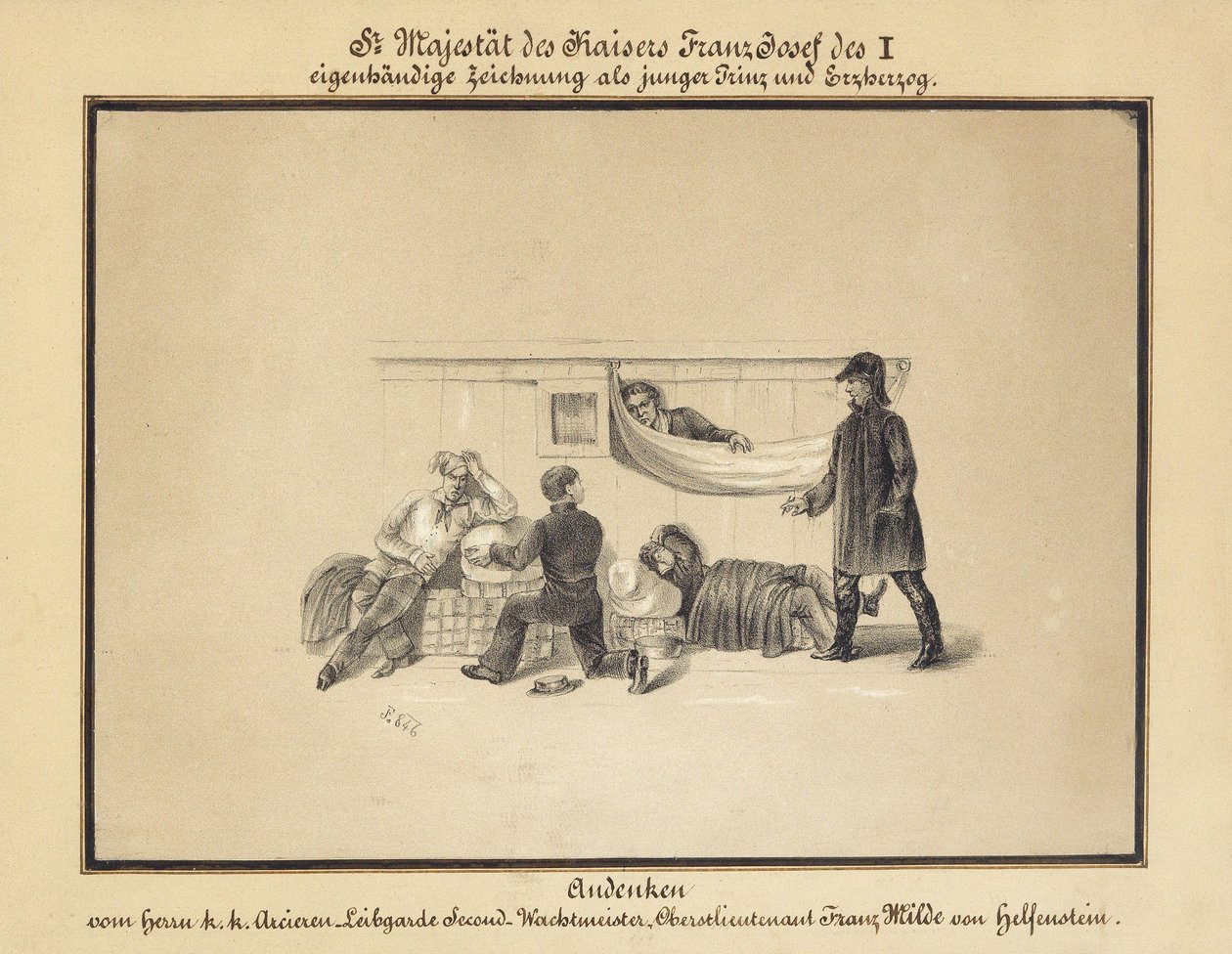 Eine Gruppe von Personen einem Lazarettissa tekijältä Erzherzog Franz Joseph