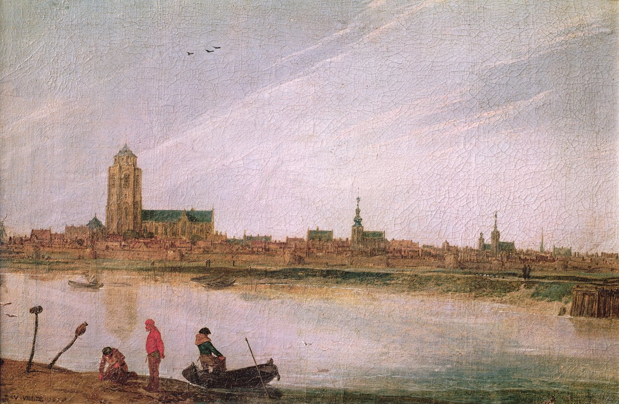 Näkymä Zierikzeelle, 1618 tekijältä Esaias van de Velde