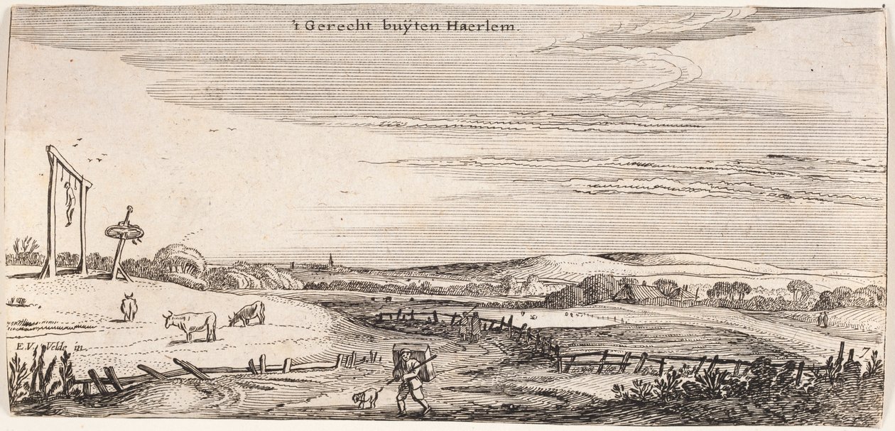 Galgebakke lähellä Haarlemia tekijältä Esaias van de Velde