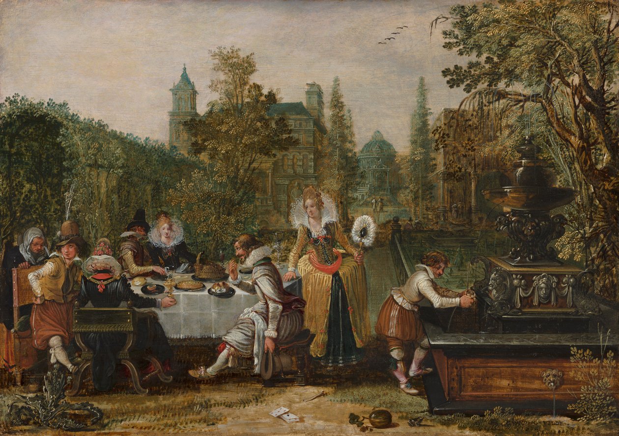 Merry Company in a Park, 1614 tekijältä Esaias van de Velde