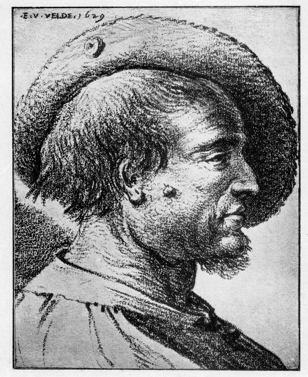 Tutkimus miehen päästä, 1600-luku. tekijältä Esaias van de Velde
