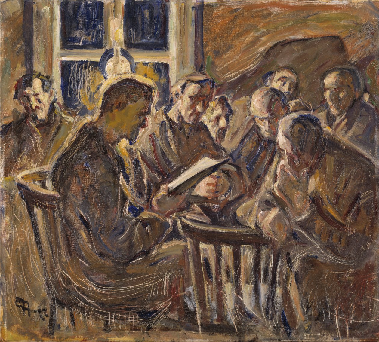 Kokous, 1929 (öljy paperille) tekijältä Ester Almqvist