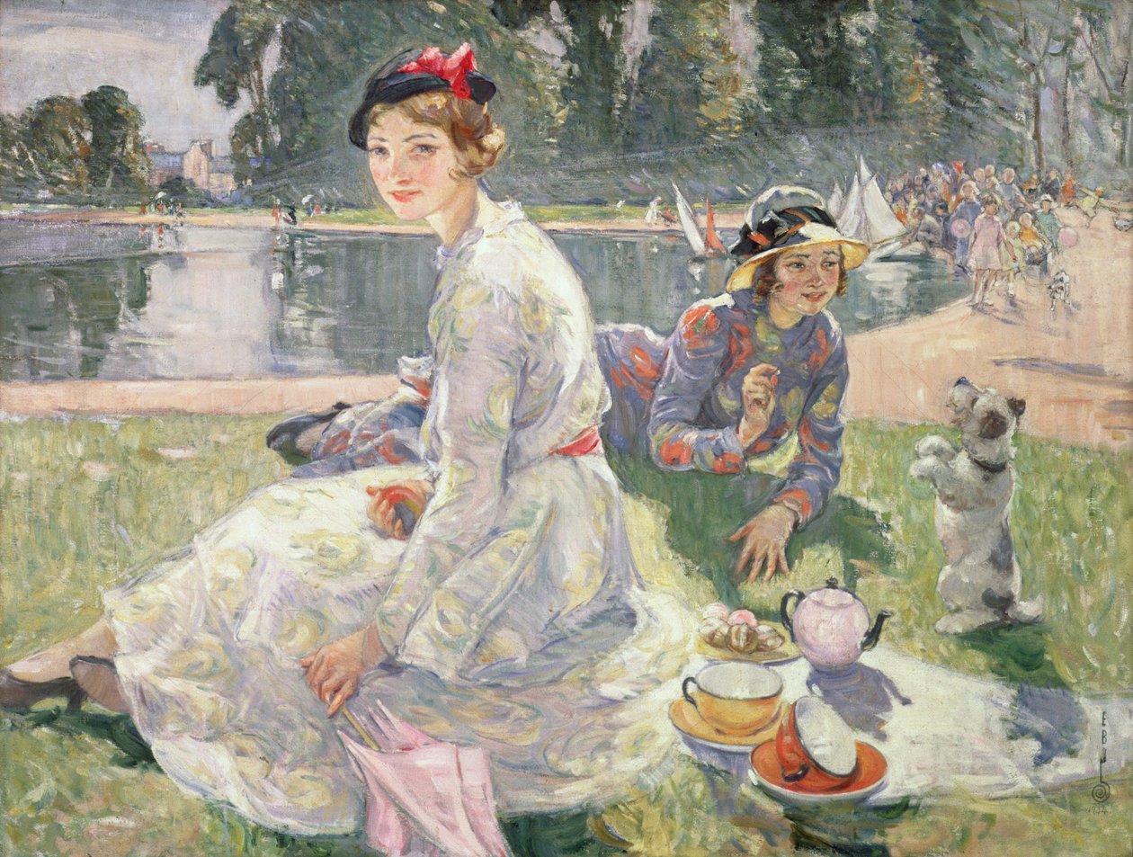 Pyöreä lampi, Kensington Gardens, 1934 tekijältä Ester Borough Johnson