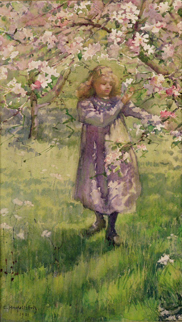Omenanpuun poiminta, 1901 tekijältä Ethel Horsfall Ertz