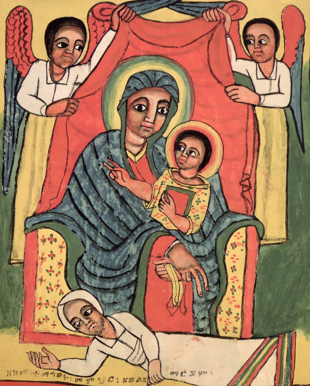 W.930 fol.46v Madonna ja lapsi tekijältä Ethiopian School