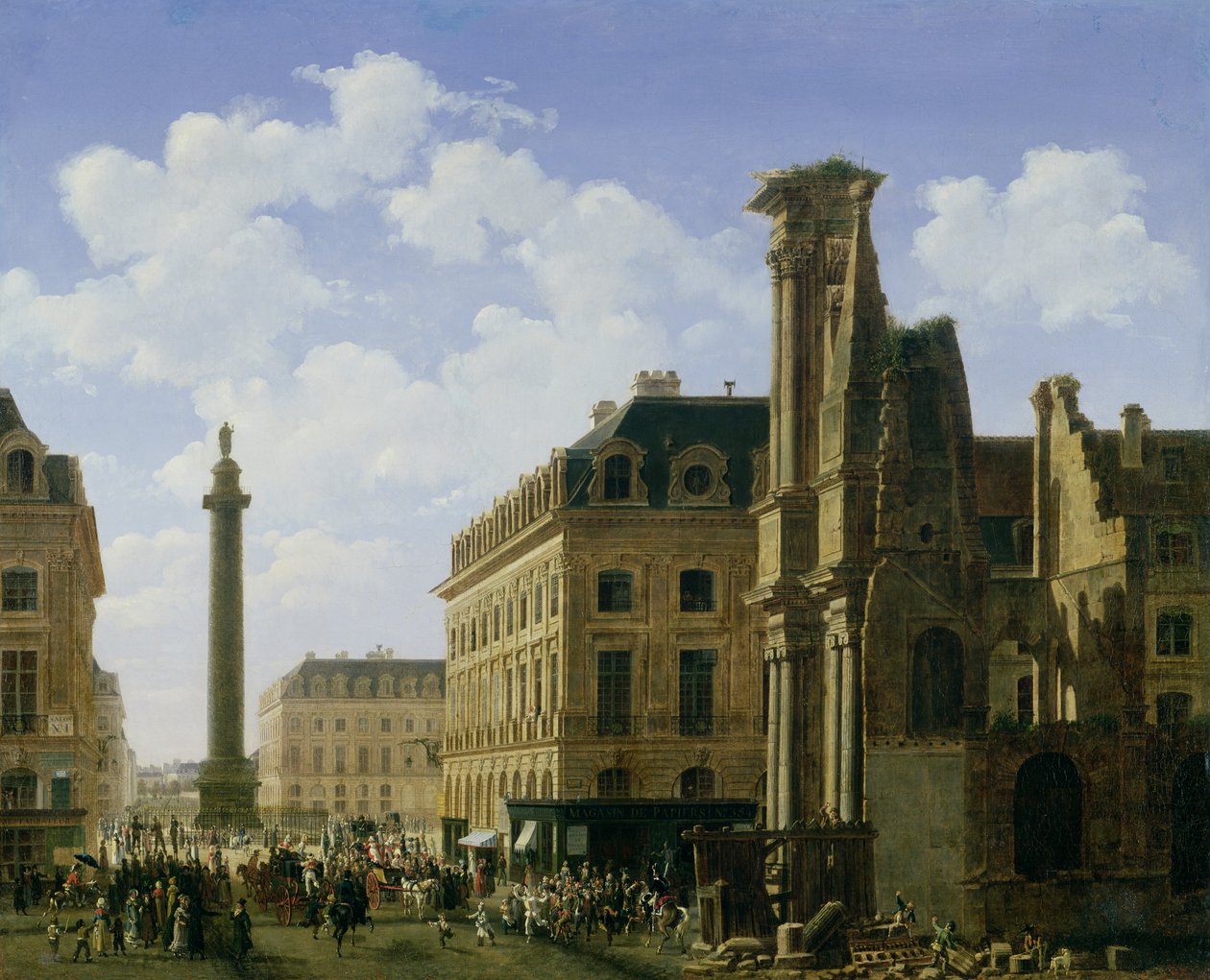 La Place Vendome, 1808 tekijältä Etienne Bouhot