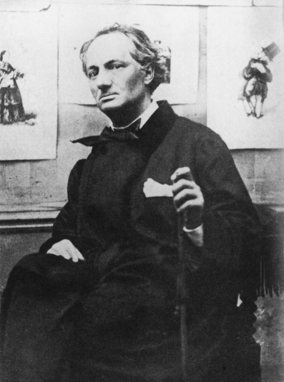 Charles Baudelaire (1821-67) kaiverruksilla, n. 1863 tekijältä Etienne Carjat