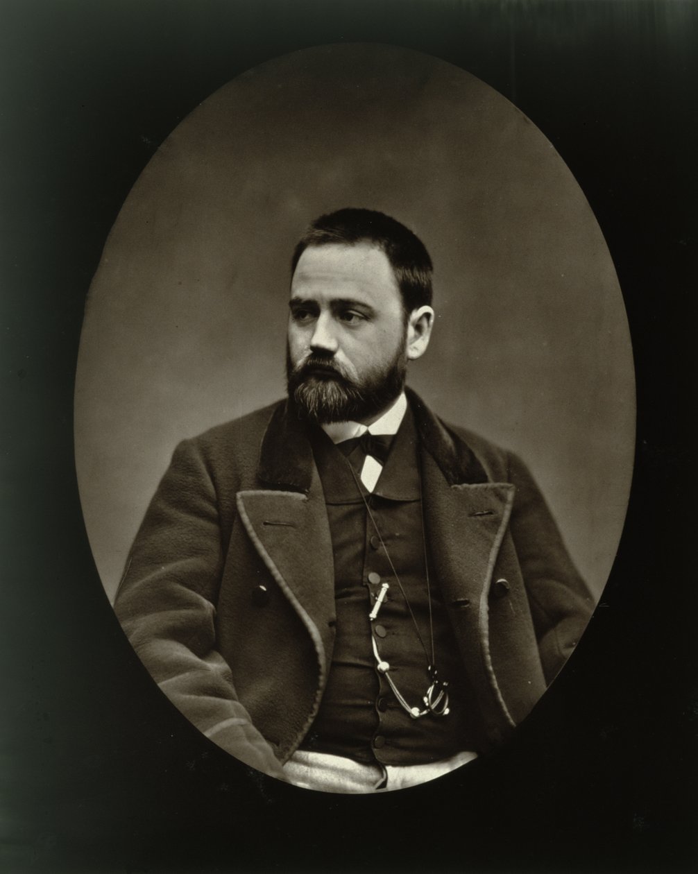 Emile Zola (1840-1902) kuvasta "Galerie Contemporaine", 1877. tekijältä Etienne Carjat