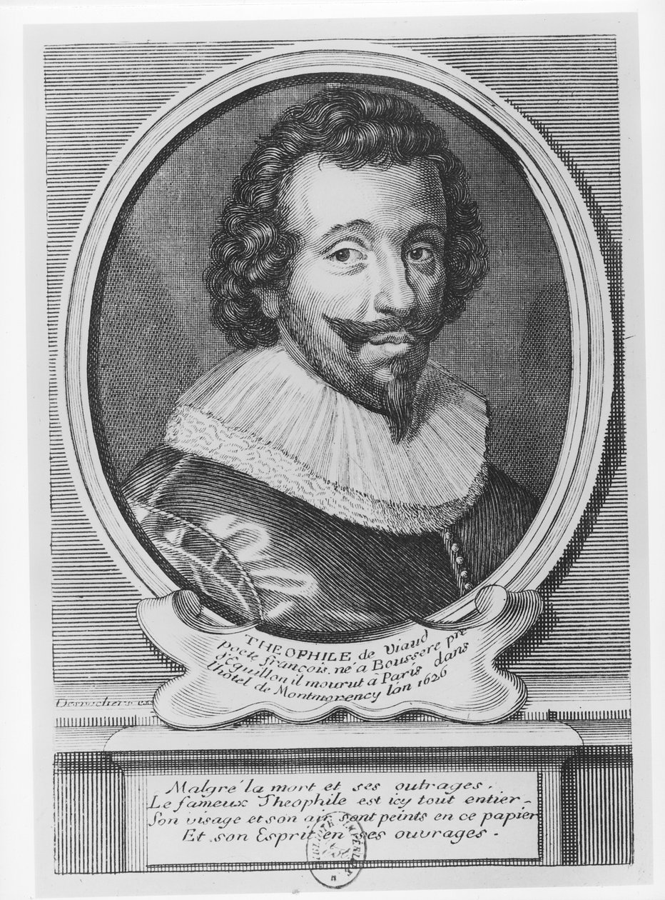 Theophile de Viaun (1590-1626) muotokuva tekijältä Etienne Jehandier Desrochers