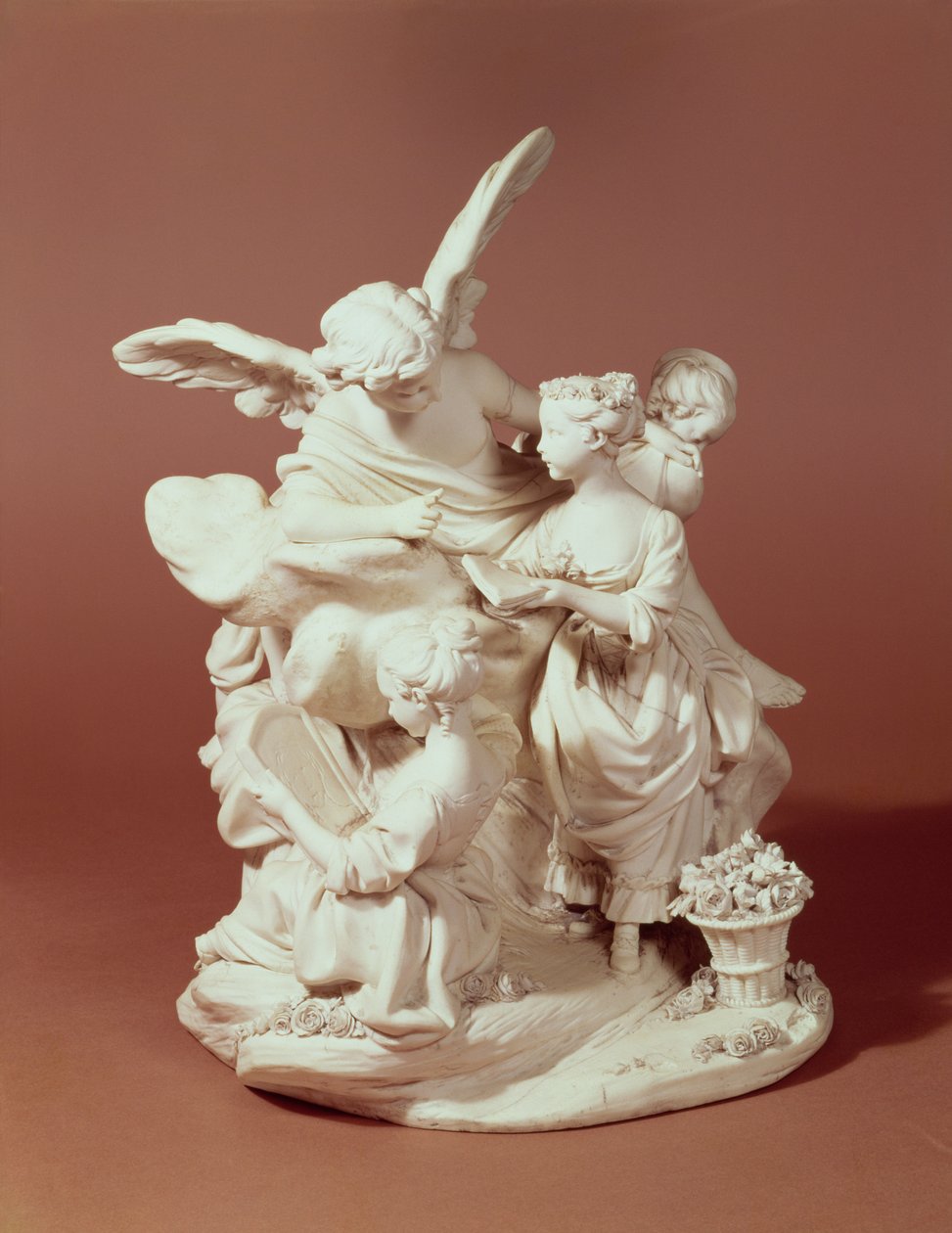 The Education of Love, Sevres-ryhmä, Boucherin mukaan, 1763 (posliini) tekijältä Etienne Maurice Falconet