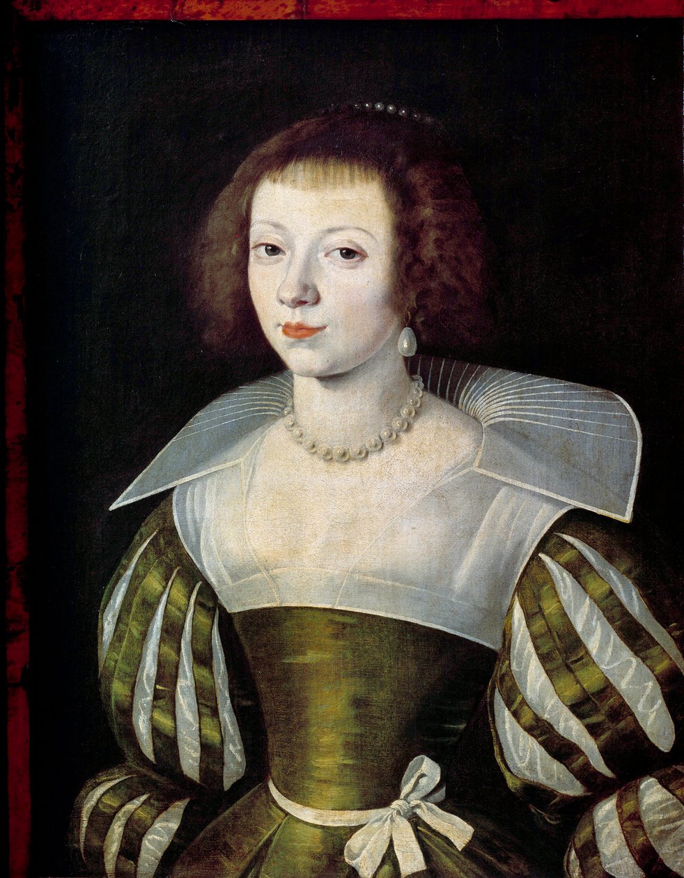Naisen muotokuva Etienne Dumonstierille (1574-1603) kuuluva maalaus Sun. 0,6x0,46 m - Naisen muotokuva. Etienne Dumonstierin (1574-1603) maalaus, 0,6 x 0,46 m Louvre-museo, Pariisi tekijältä Etienne (attributed) Dumonstier