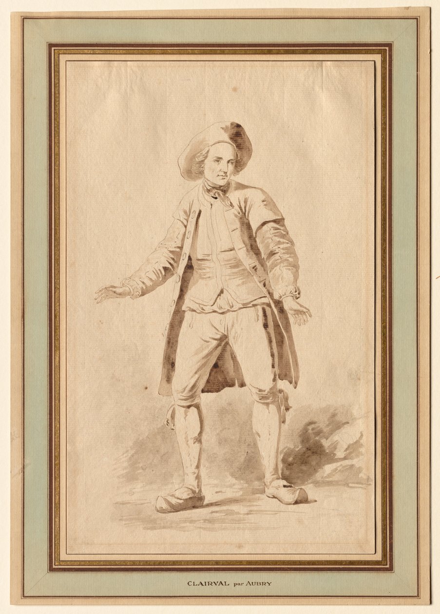 Näyttelijä Clairval, 1700-luku. tekijältä Etienne Aubry