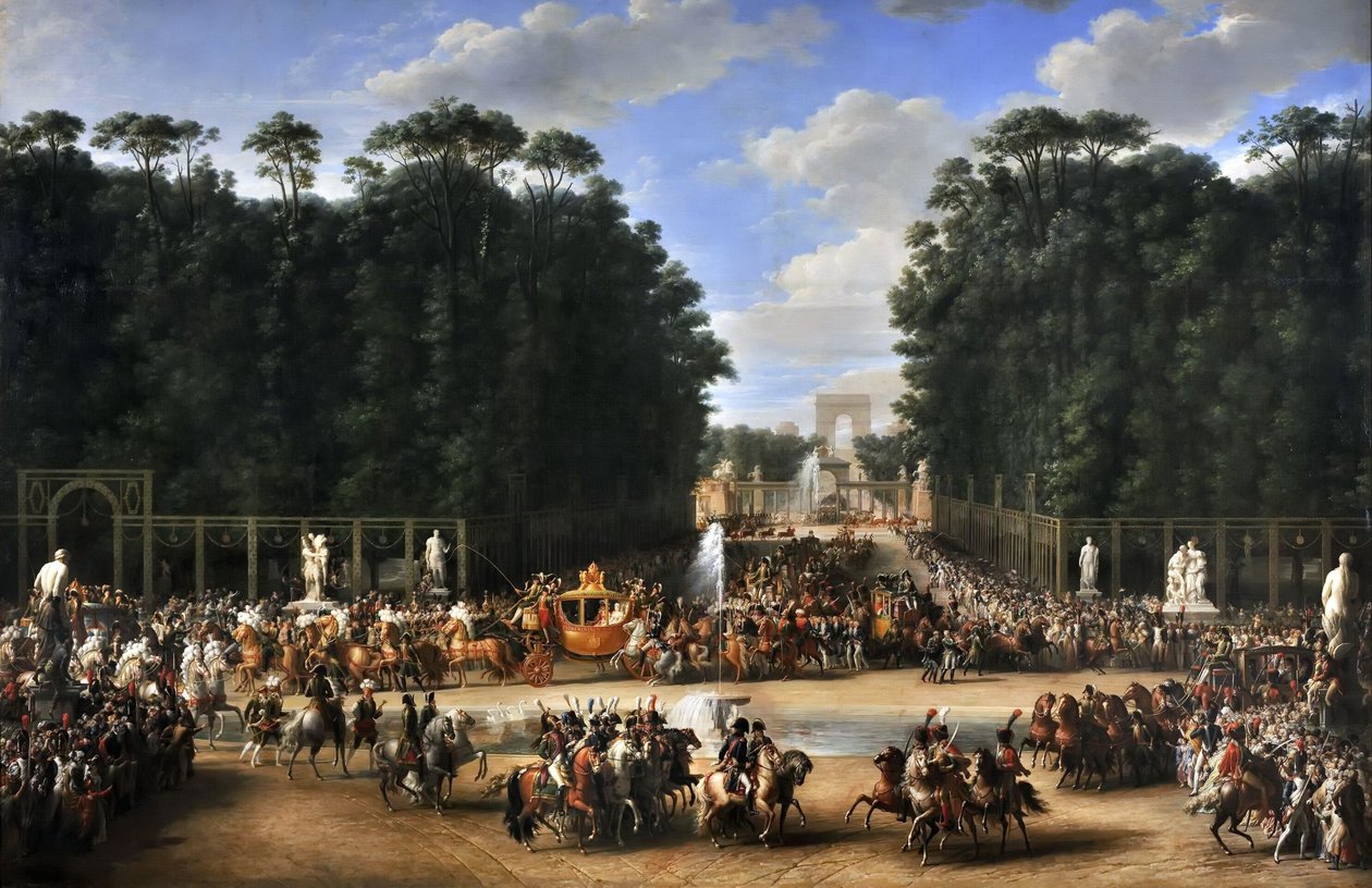 Napoleon I:n ja Marie-Louisen hääkulkue Jardin des Tuileries