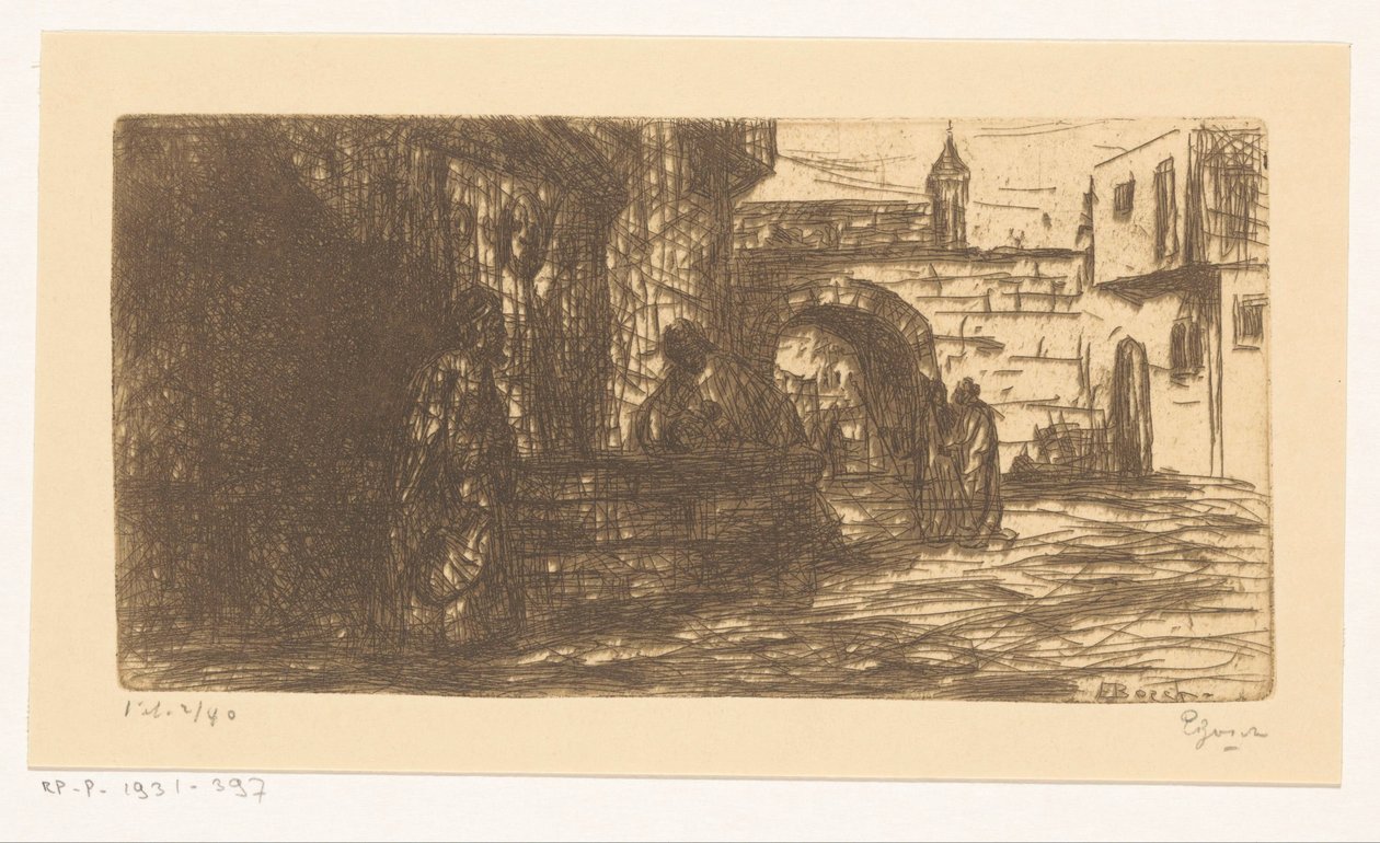 Oberammergau tekijältä Etienne Bosch (signed by artist)