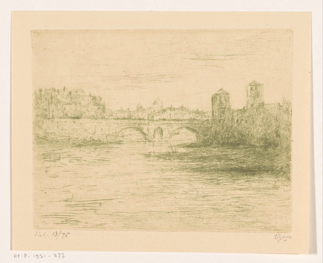 Tiber, Rooma tekijältä Etienne Bosch (signed by artist)