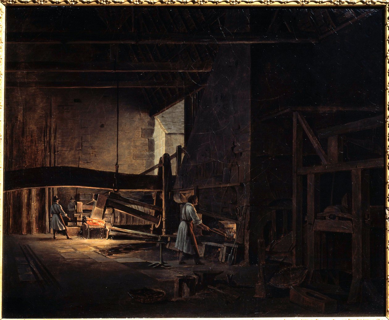 Takomot Chatillon sur Seinen (Chatillon-sur-Seine) Etienne Bouhotin (1780-1862) maalaus 1823 Montbard, Musee des Forges de Breffan tekijältä Etienne Bouhot