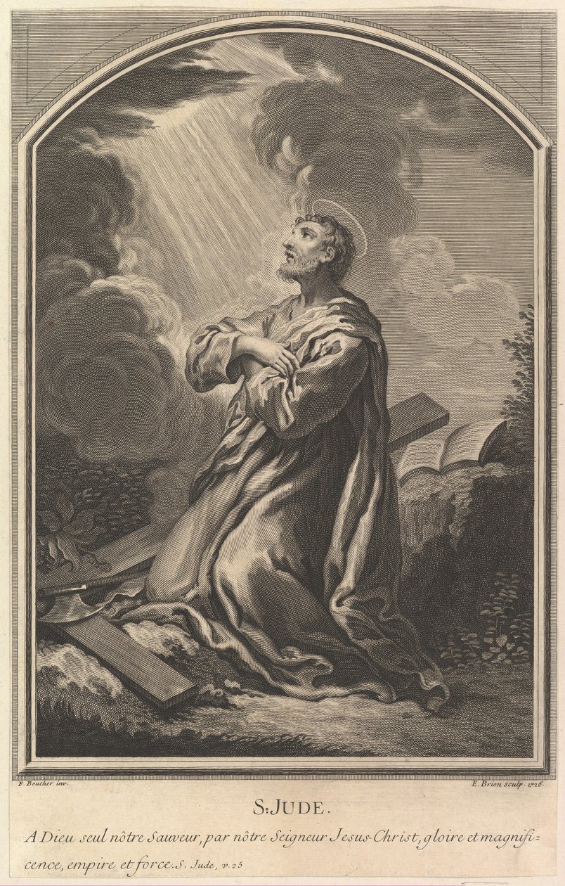 Pyhä Juudas, 1726. tekijältä Etienne Brion