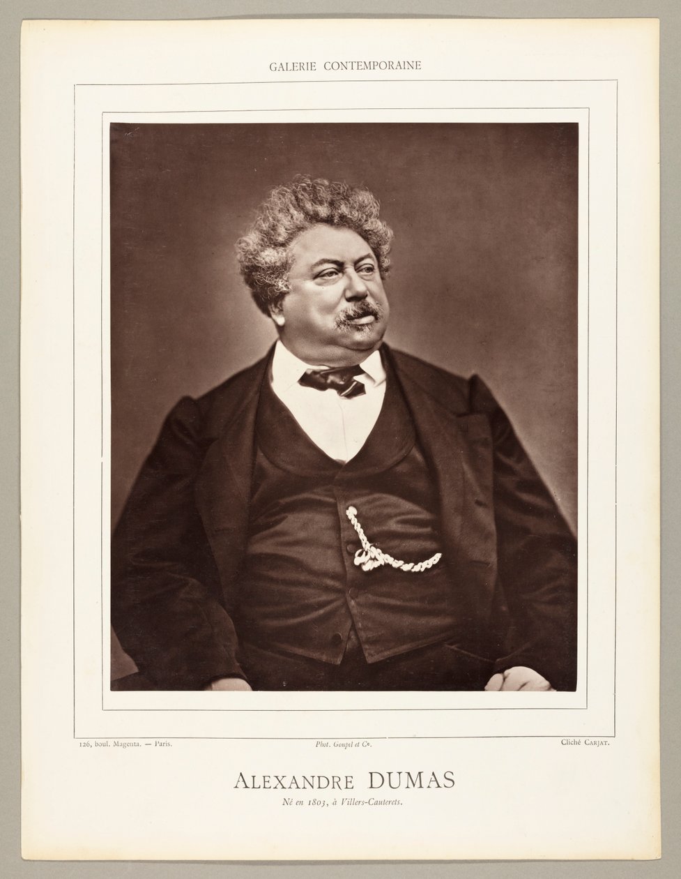 Alexandre Dumas (ranskalainen romaani- ja näytelmäkirjailija, 1802-1870) tekijältä Etienne Carjat