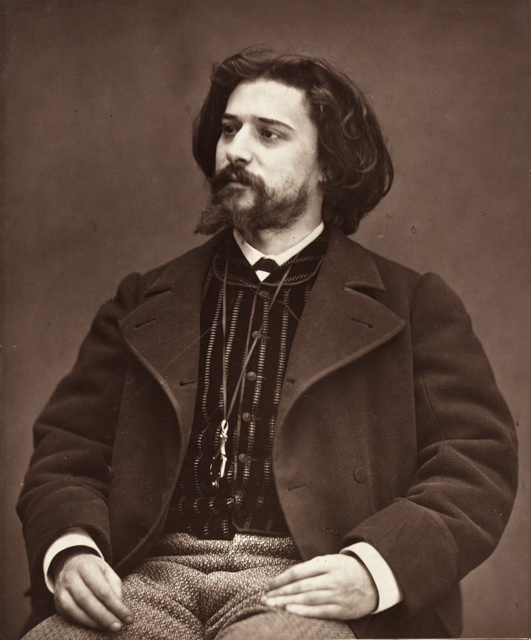 Alphonse Daudet ranskalainen kirjailija, 1849-1897, n. 1876. tekijältä Etienne Carjat