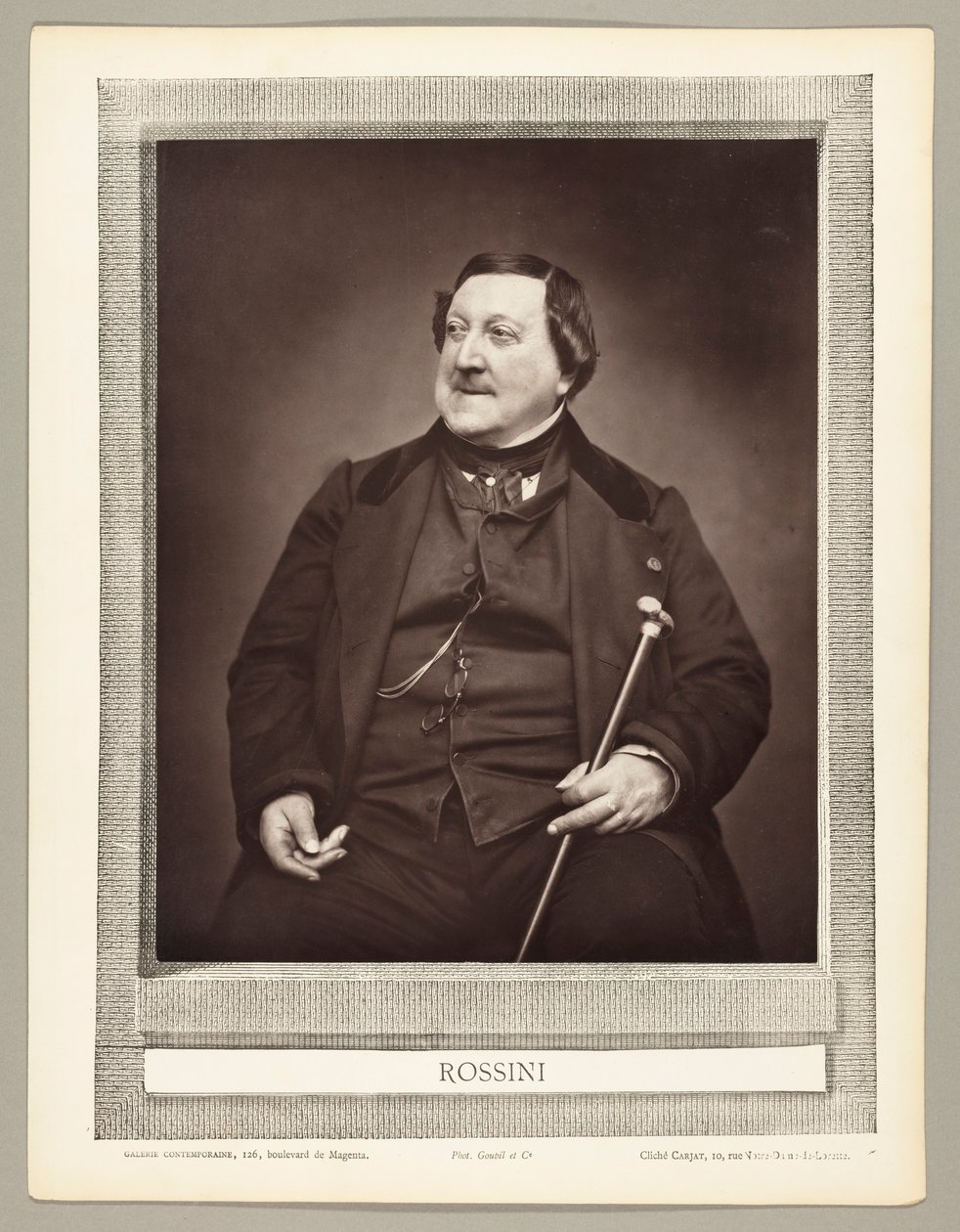 Gioachino Antonio Rossini (italialainen säveltäjä, 1792-1868) tekijältä Etienne Carjat