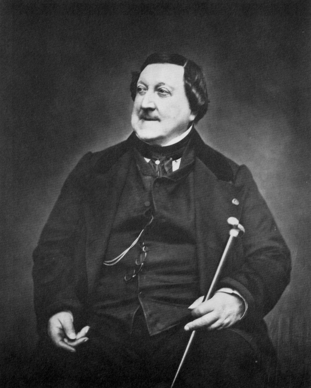 Gioachino Rossini, italialainen säveltäjä, 1865 tekijältä Etienne Carjat