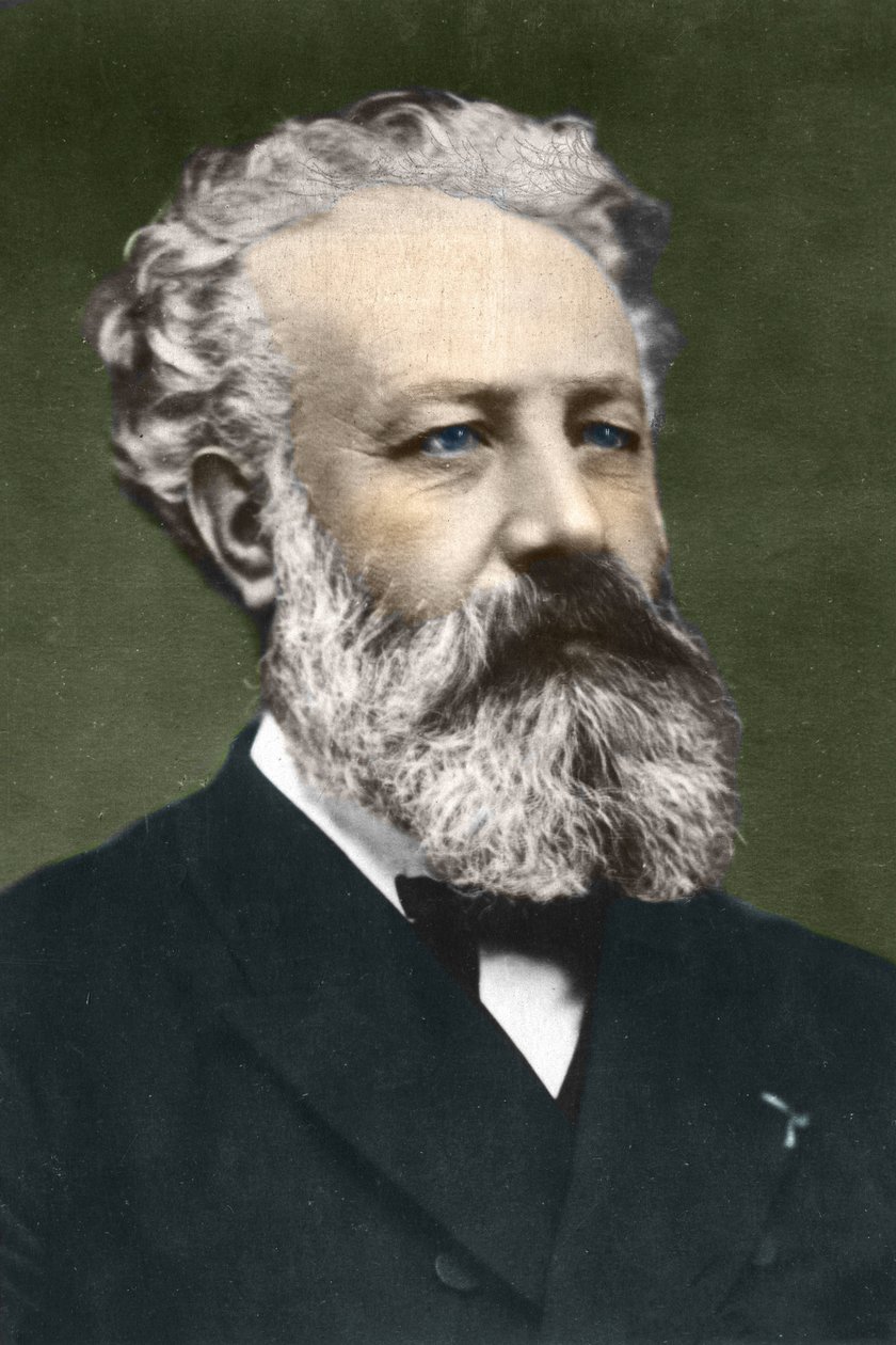 Jules Verne (1828-1905), ranskalainen kirjailija, kirjoittanut Carjat tekijältä Etienne Carjat