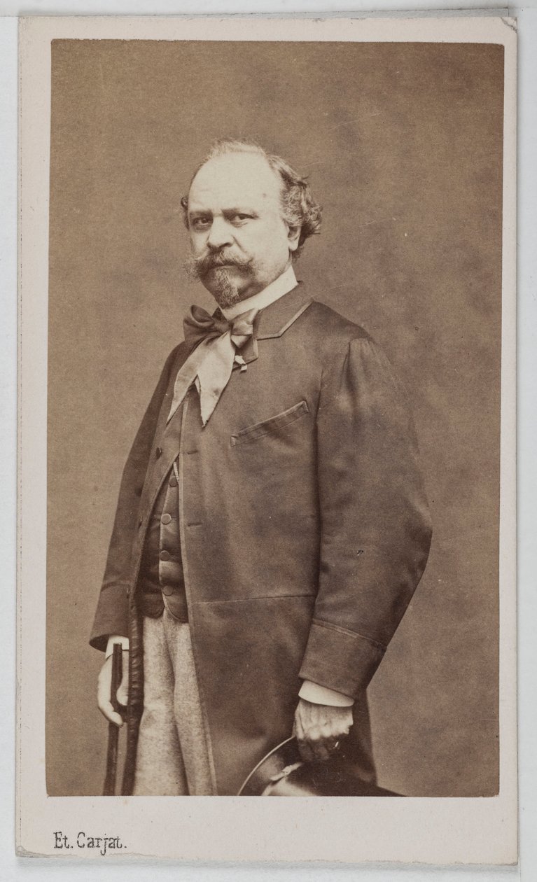 Italialaisen taidemaalarin Giuseppe Palizzin (1813-1887) muotokuva. tekijältä Etienne Carjat