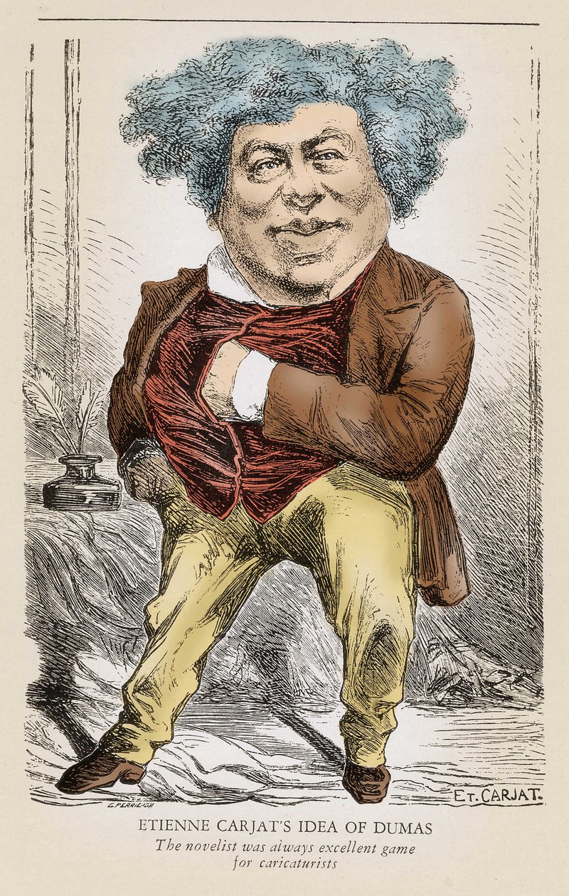 Alexandre DUMASin (1803-1870) isän muotokuva: Etienne Carjatin karikatyyri. tekijältä Etienne Carjat