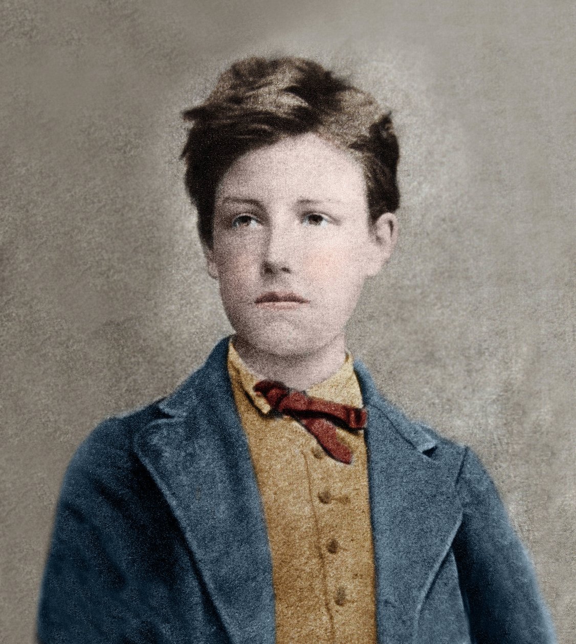 Arthur Rimbaudin (1859 - 1891) muotokuva Carjatin valokuvan perusteella. tekijältä Etienne Carjat